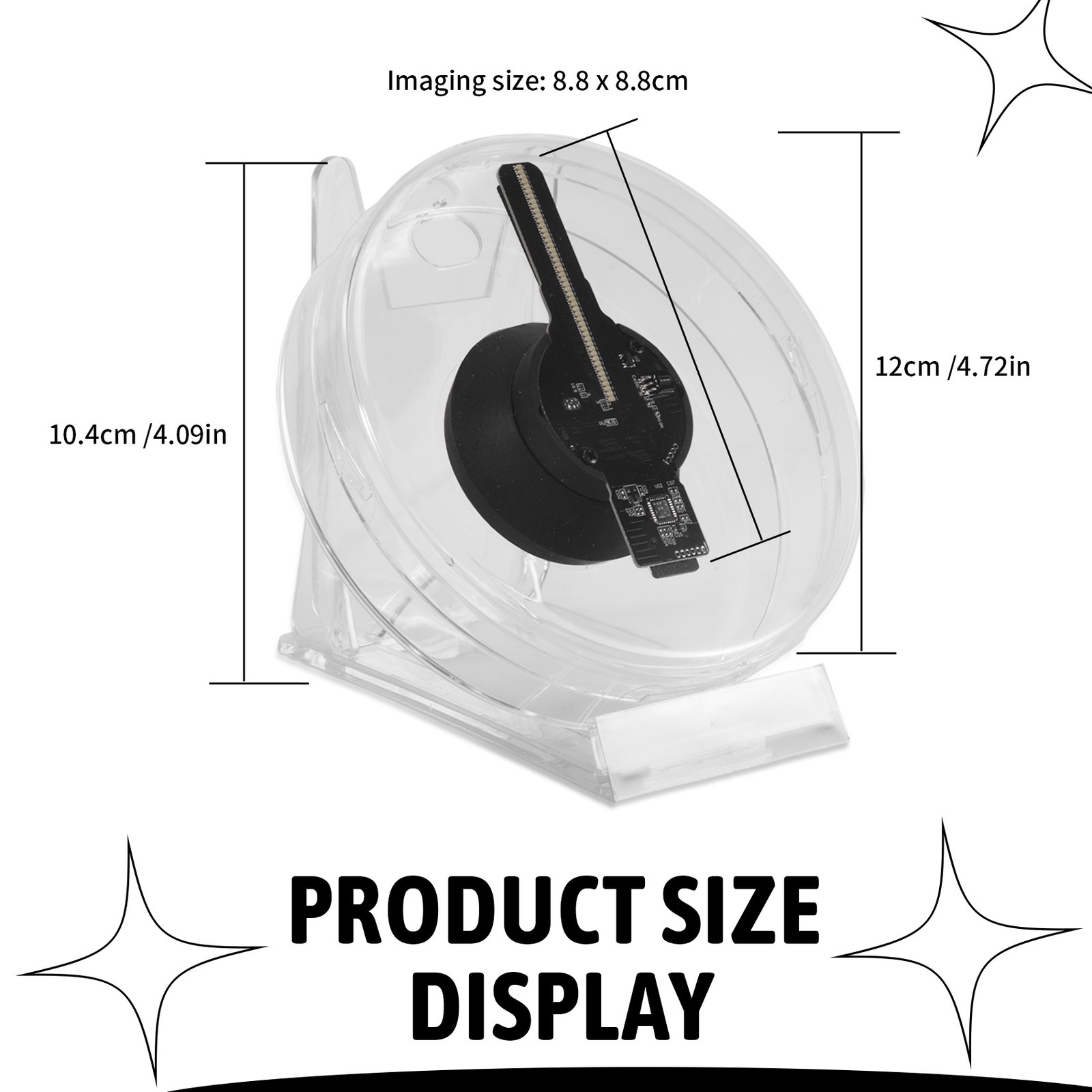 3D Fan Hologram Projector Desktop LED Sign Holographic Lamp Player Remote5864