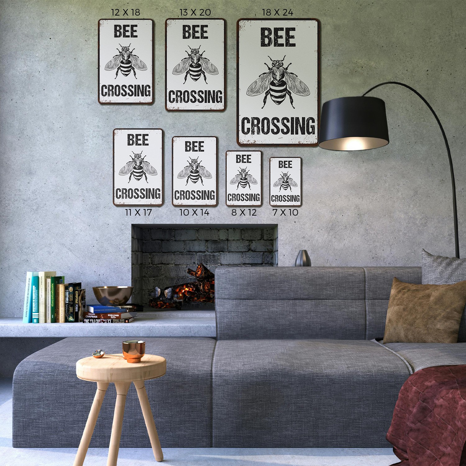 Bee Crossing Sign Buzz By Do Not Swat Durable Perfect for Gardens Orchards Yards