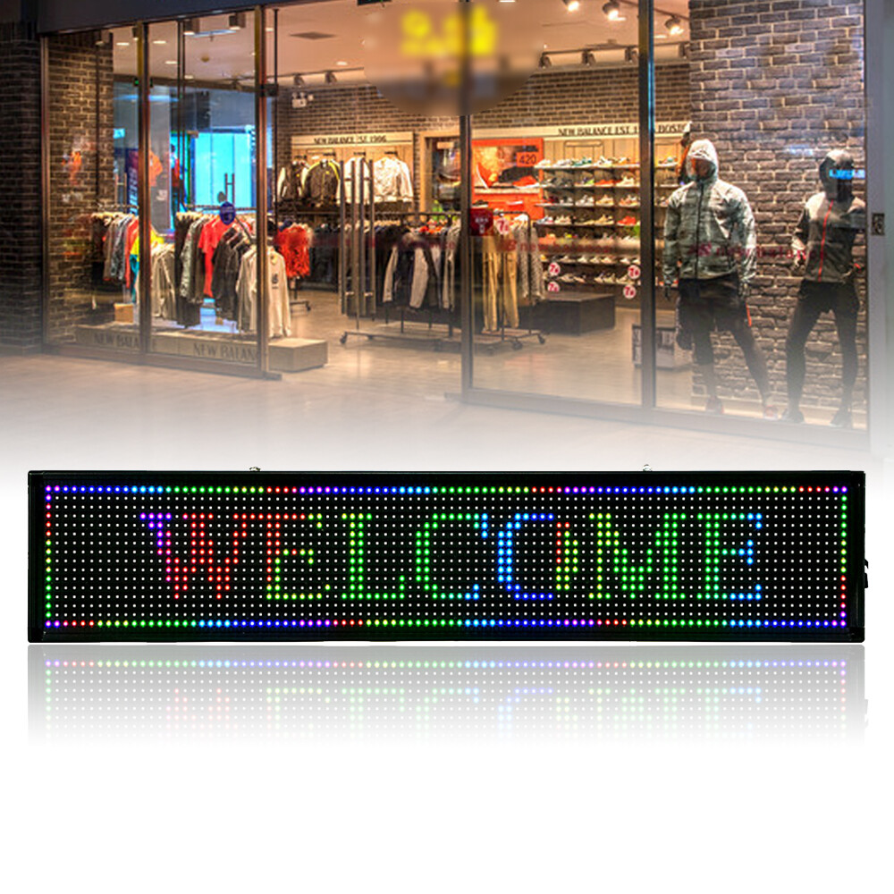 40″ x 8″ Programmable LED Scrolling Sign with Seven Colors for Advertising