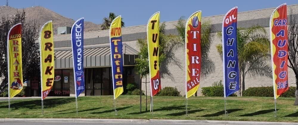 Quality AC Service Auto Repair Advertising Feather Banner Swooper Flag Sign…