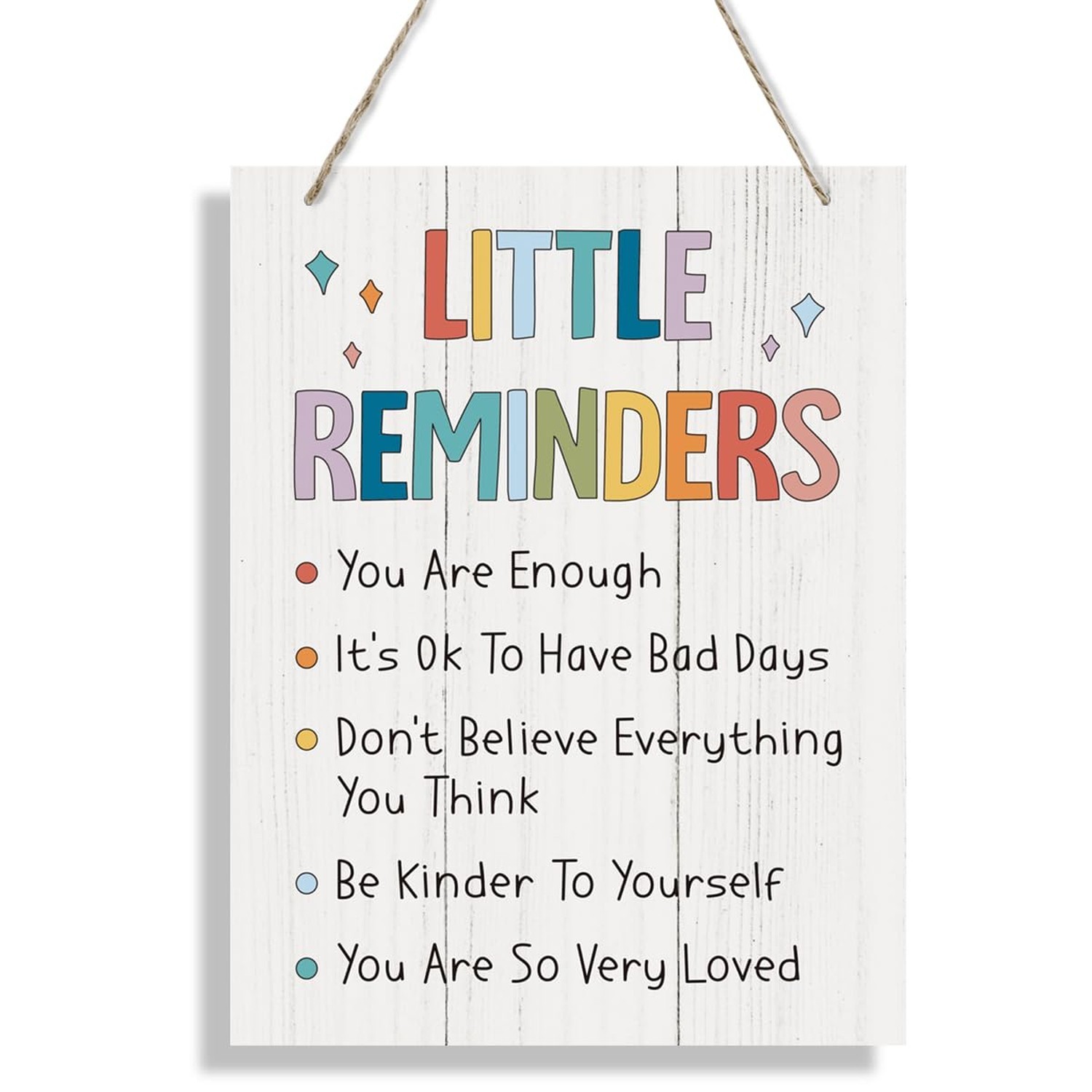 Rustic Wooden Hanging Signs, Motivational Wall Art Decoration Sign, Inspiring…