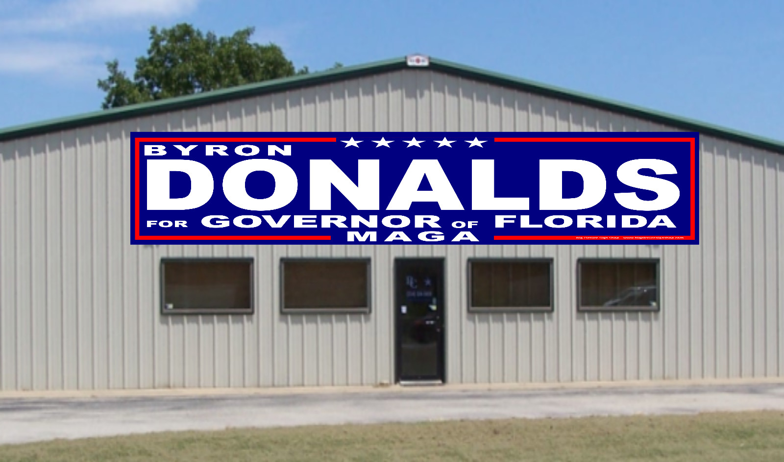 Byron DONALDS Florida Governor 2026 -HUGE/LARGE Blue Banners-Reinforced-USA MADE