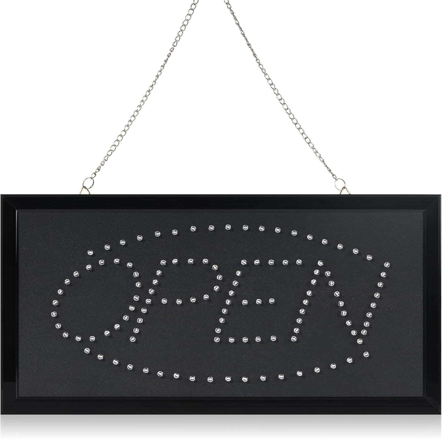 Animated LED Open Sign 19x10in, Metal, Indoor Wall Decor, Bright