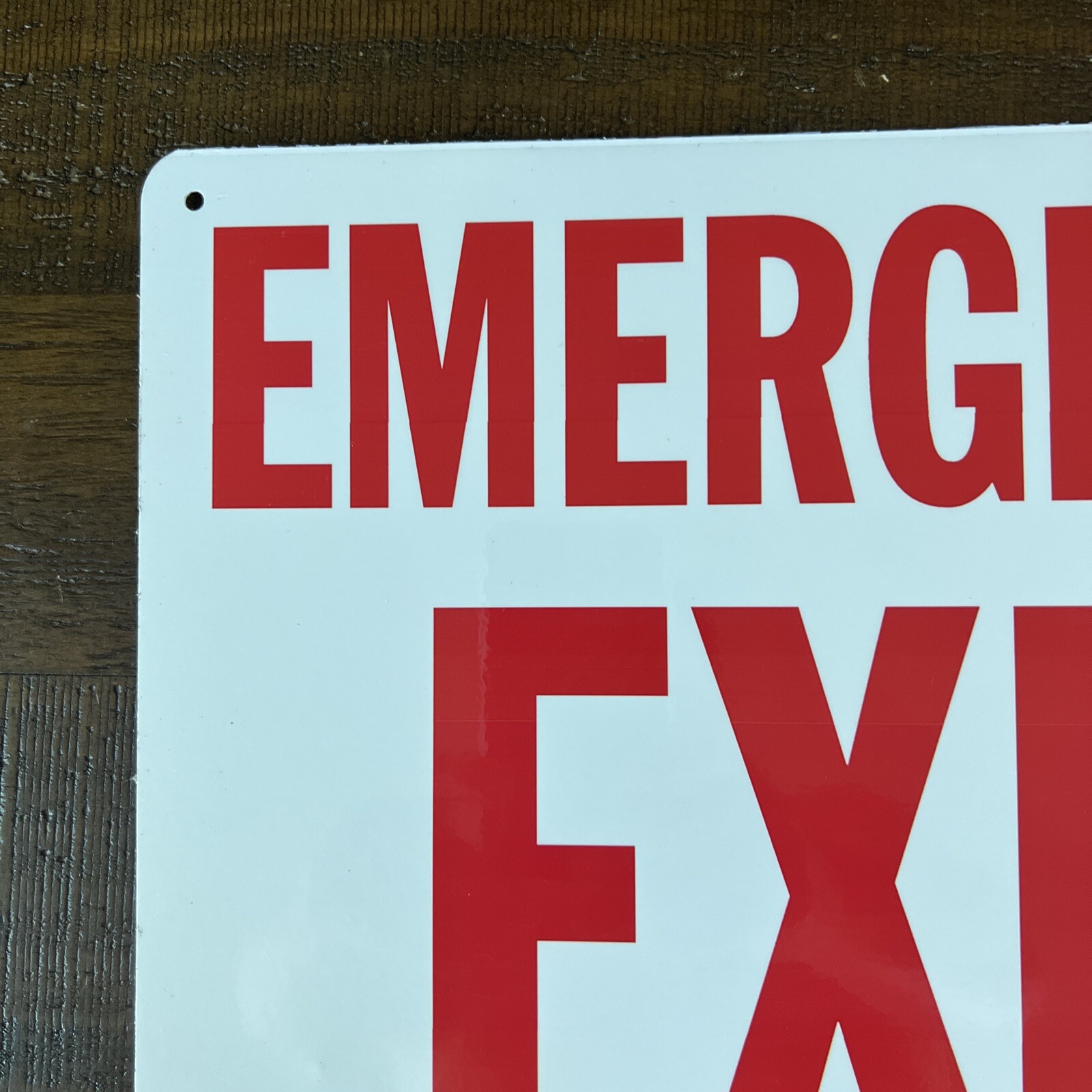 BAZIC Products Emergency Exit Sign, 9″ X 12″ Aluminum