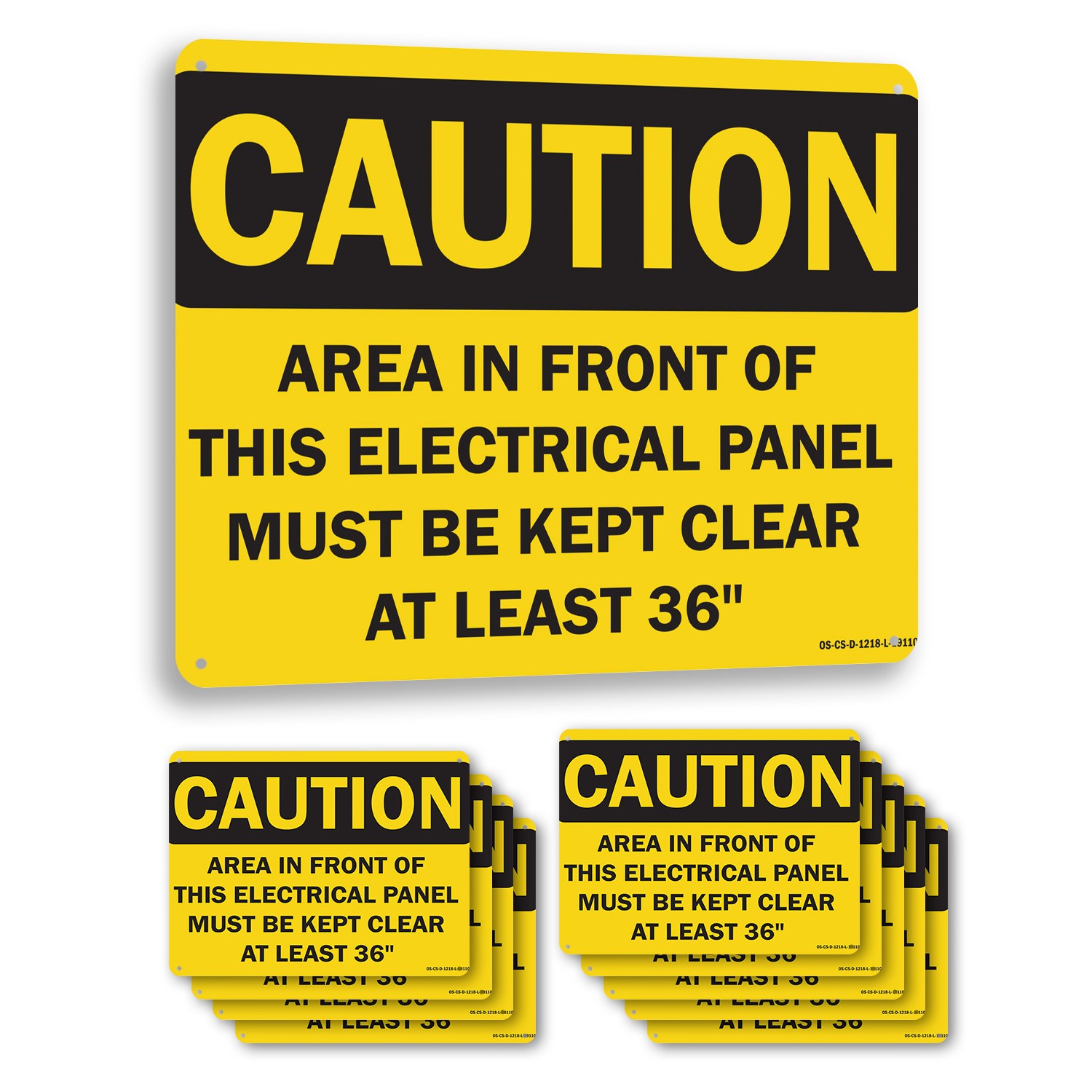 Area In Front Of This Electrical Panel Must Be Kept Clear For At OSHA 5/10 Pack