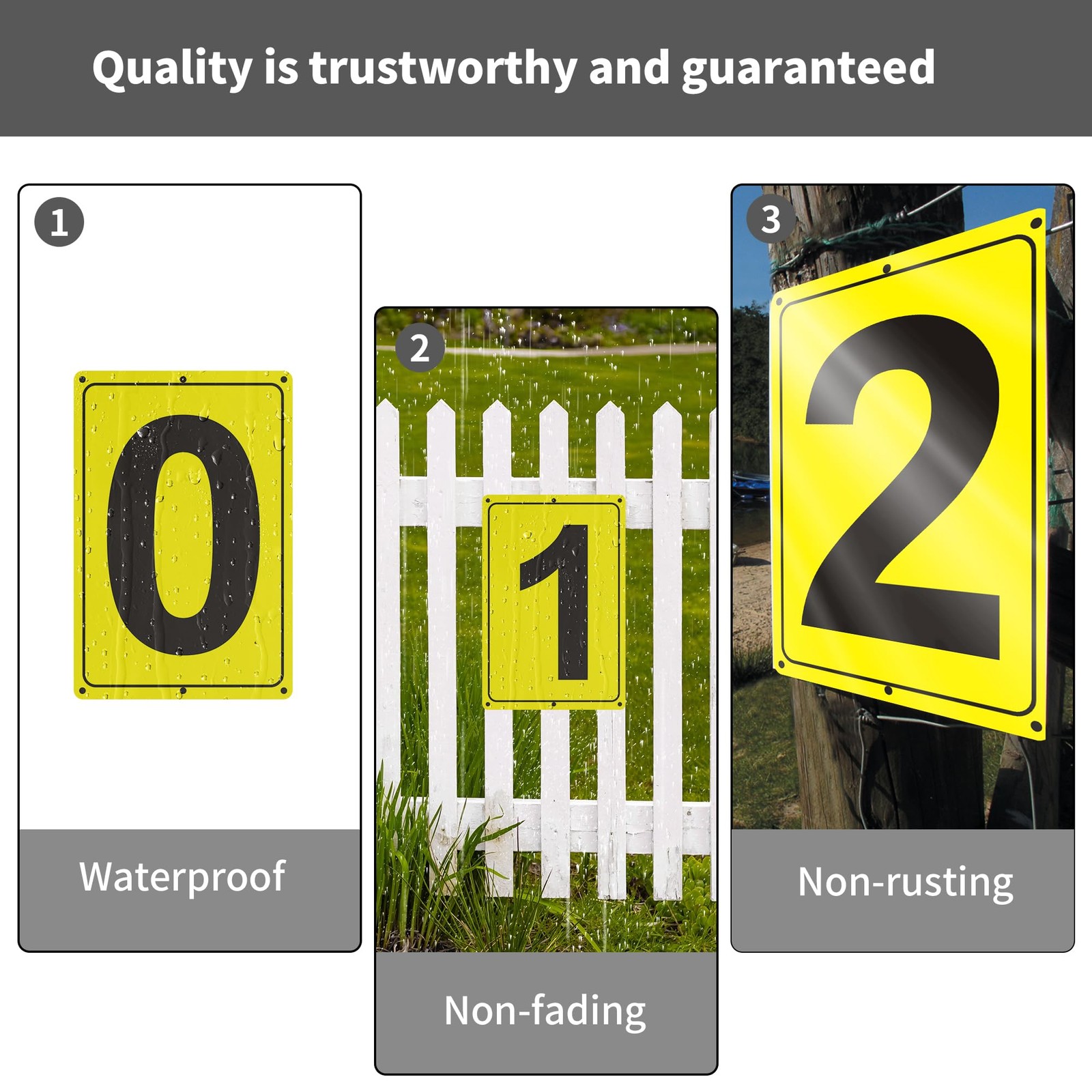 12×8 inches Number Sign 7 for Tennis Court Numbered Sign for Parking Lots