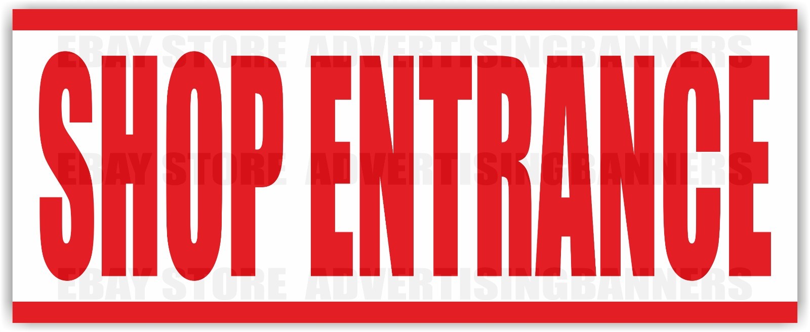 SHOP ENTRANCE Advertising Banner Vinyl Mesh Sign Parking Shop Warning Exit Entry