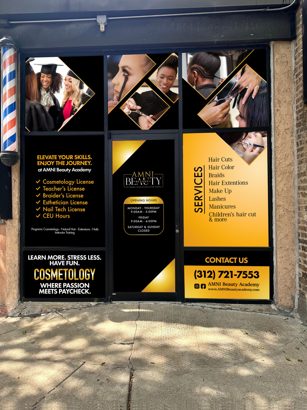 Custom Business Decals for Windows and Doors / Perforated One Way Vision