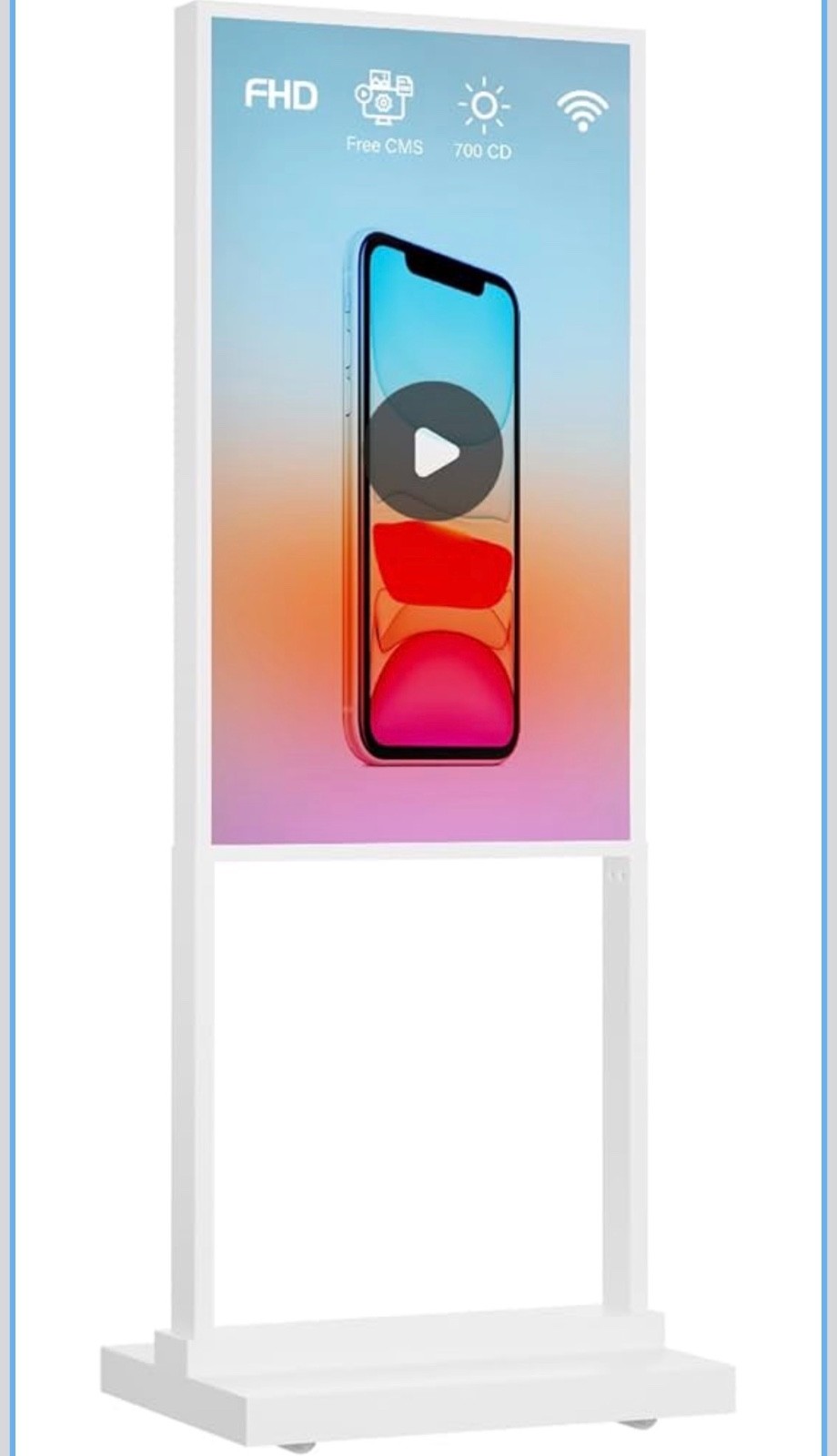 32-inch Digital Signage 2K HD LCD Advertising Display Menu 700 Nits Brightness