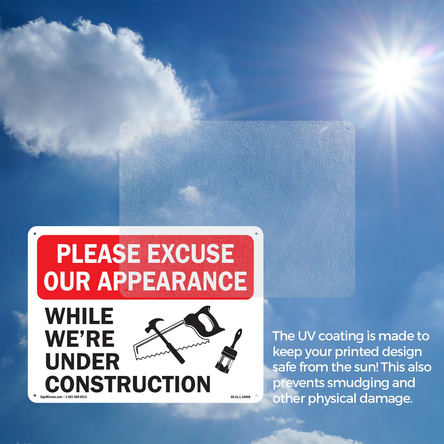 Please Excuse Our Appearance While Were Under OSHA Construction Area 5/10 Pack