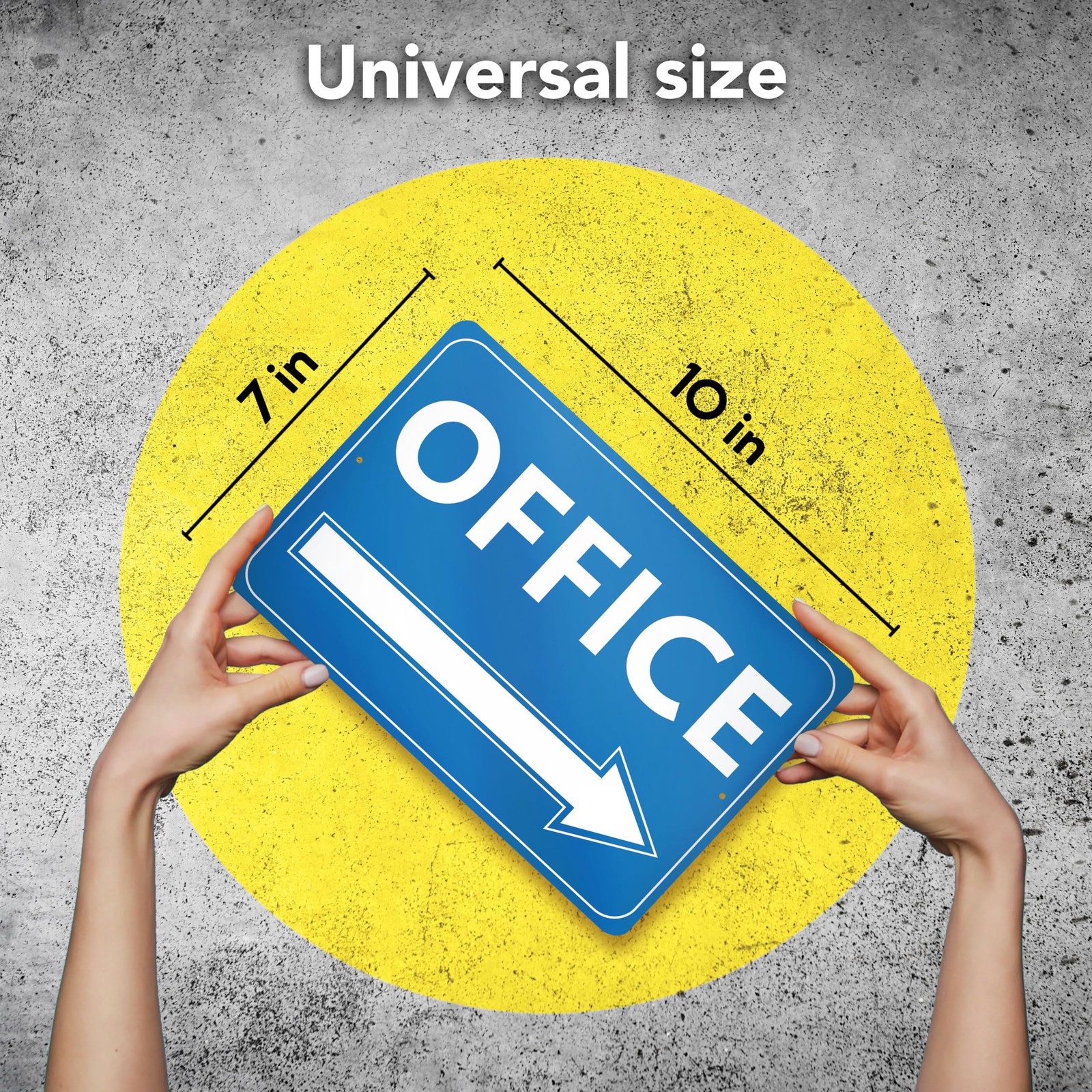 Office Signs, 7 x 10 Inch Reflective Aluminum, Left Right Arrow, 2 Pack