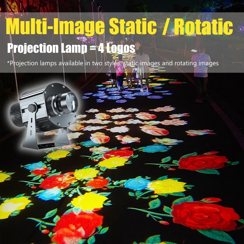 40W-600W 4 Logo Imagine AD Sign Auto-swtich LED Gobo Projector Lamps Waterproof