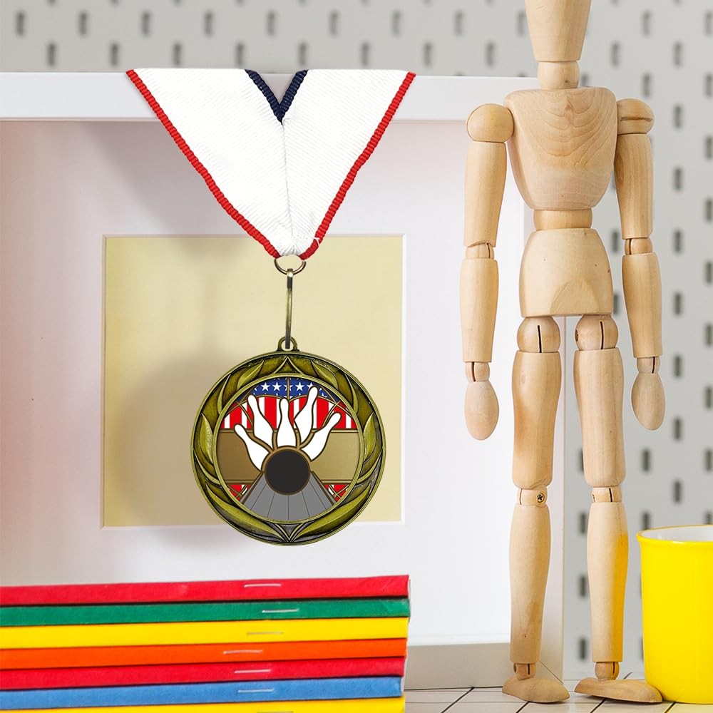 All Quality Bowling Wreath Design Medal – 1st, 2nd, 3rd Place