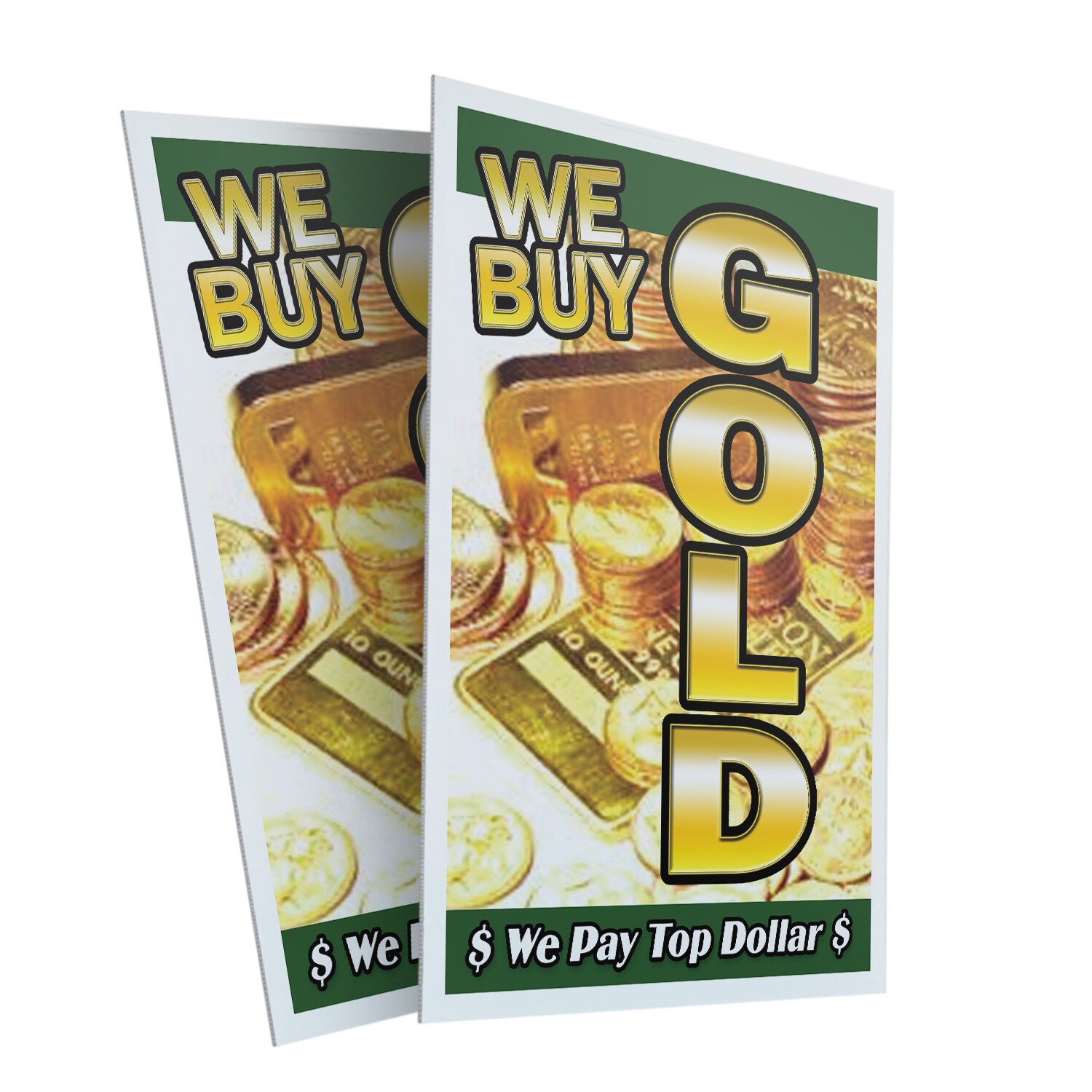 A-frame Sidewalk We Buy Gold 1 Vertical 24″ x 36″ Double Sided A-Frame Sidewalk