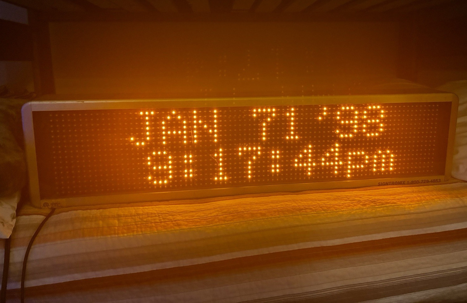 Signtronix LED Illuminated Business Sign Black Display Board Includes Hardware