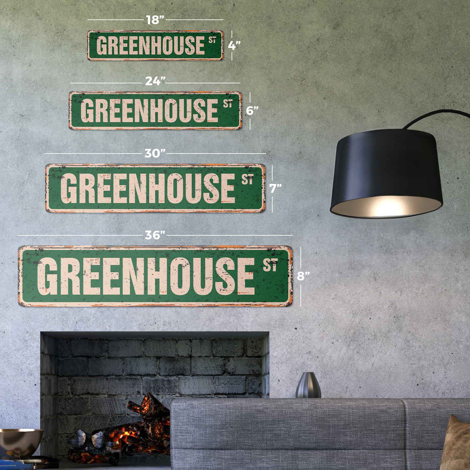 GREENHOUSE Vintage Street Sign flowers plants florist landscape landscaper