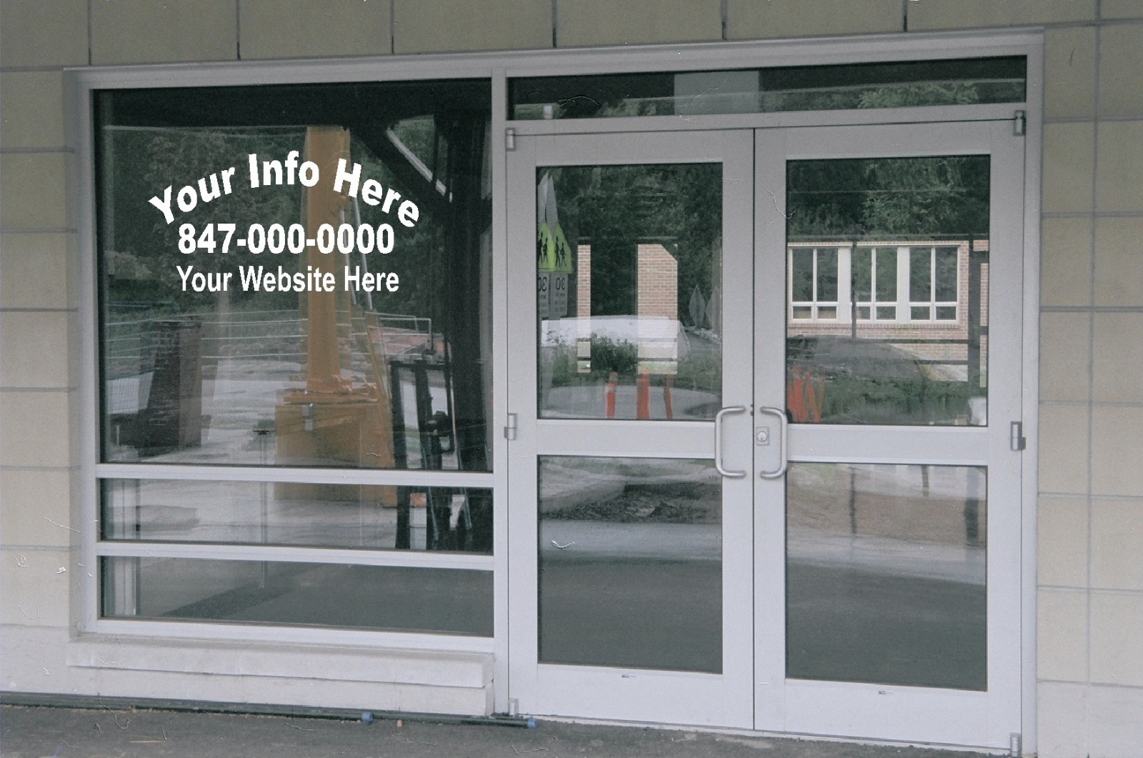 Custom Vinyl Business Retail Window Lettering Graphics Decal Large 3 Line