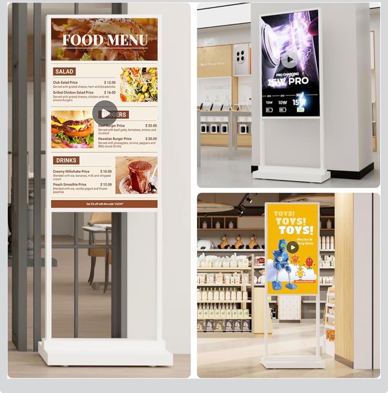 32-inch Digital Signage 2K HD LCD Advertising Display Menu 700 Nits Brightness