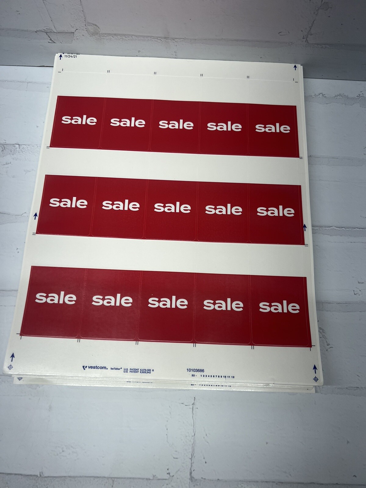 SALE Stickers Self-Adhesive 89 Sheets, 15 Labels per Sheet For 1335 Total Labels