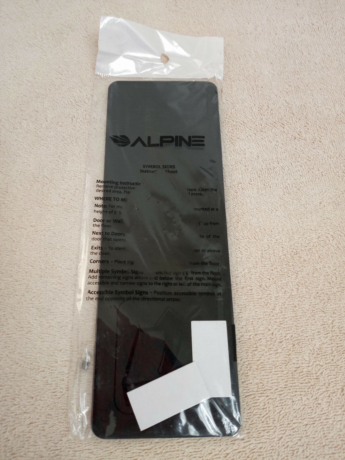 Pull Sign Alpine Industries 9 in. x 3 in. Single Sign