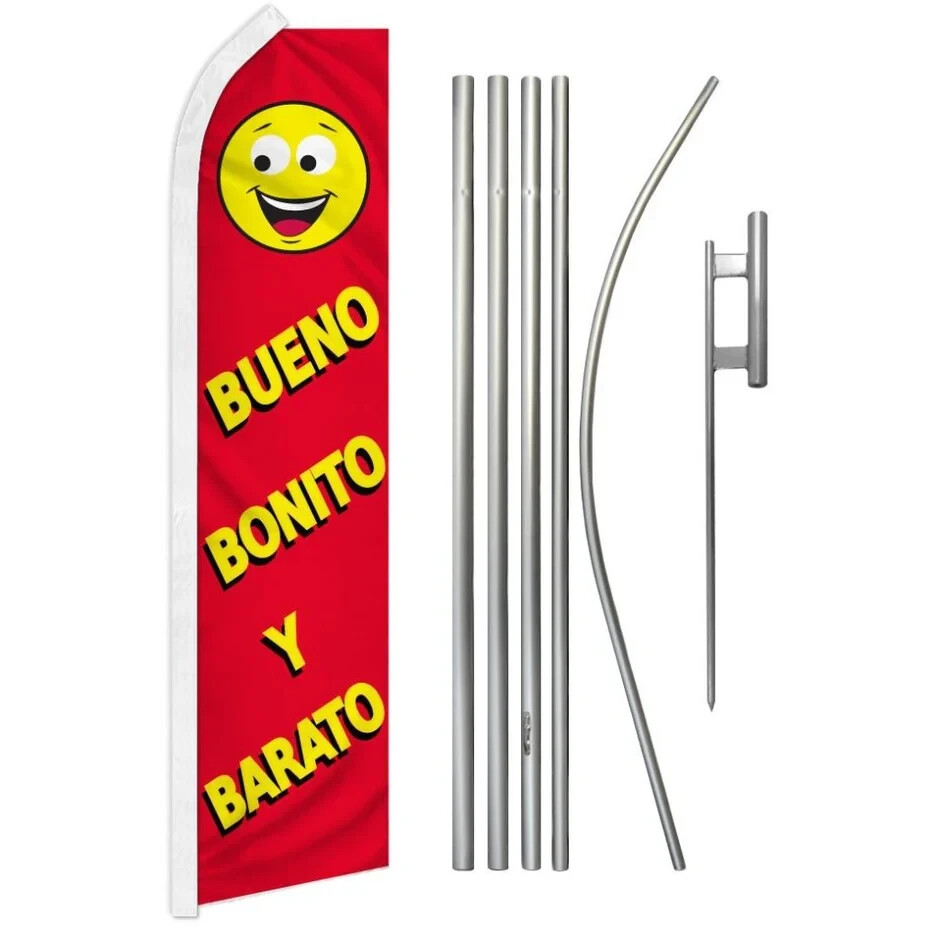 Auto Car Rentals MPG Signs Variations Swooper Advertising Banner Flag Pole Kits