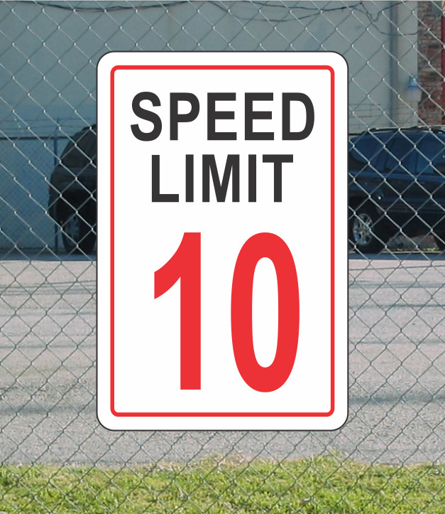 RED Speed Limit 10 Metal Sign for Street Road Highway Parking Lot 12″x18″ mph