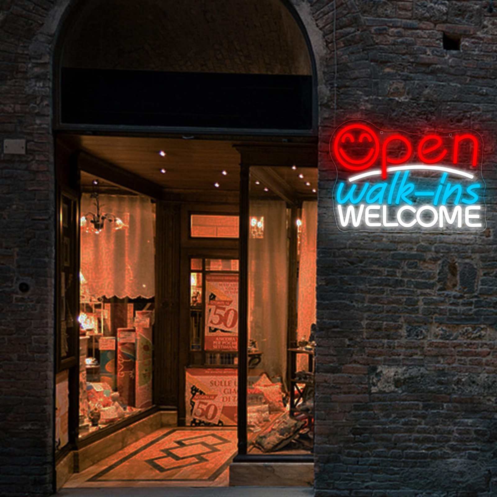 Dimmable Open Neon Sign for Wall Decor – LED Business Sign for Cafe, Bar, Store,