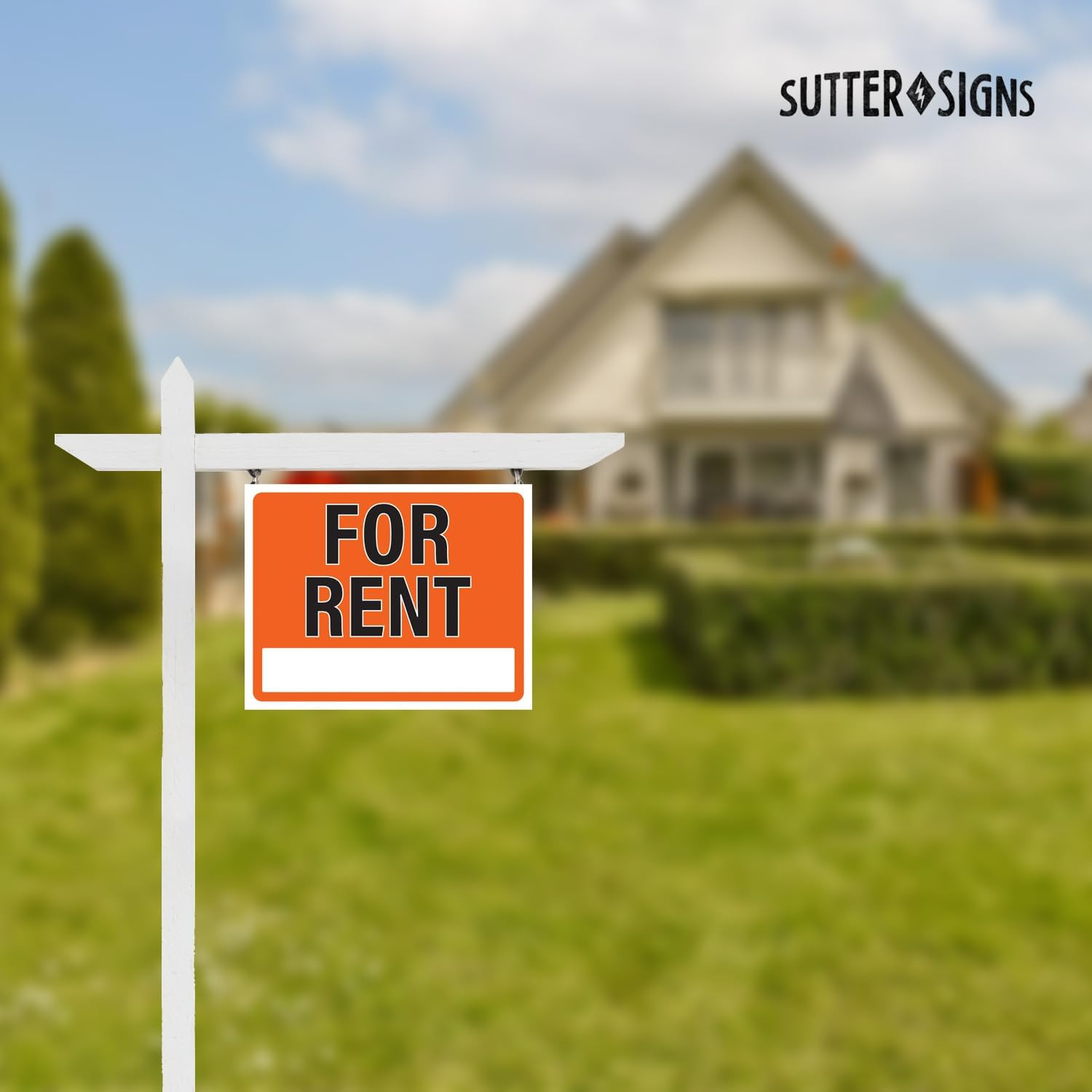 For Rent Sign 14×11, Plastic Sign for Home, Office, Rental, Commercial