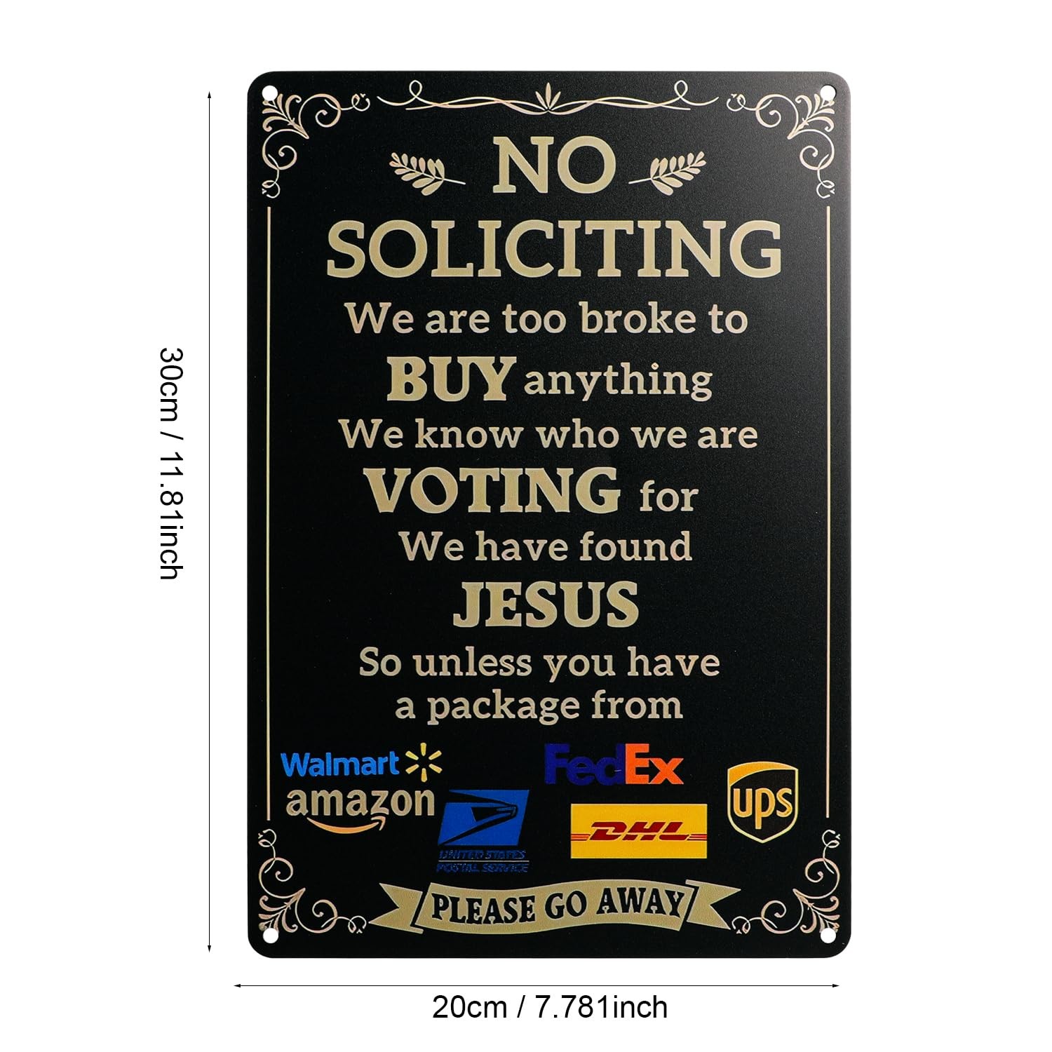 No Soliciting Sign for House Front Door Funny No Soliciting Signs for Home Se…