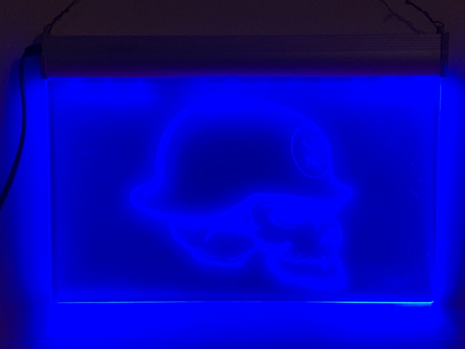 Metal Mulisha LED Light Up Sign Lamp Acrylic Blue Color Electric