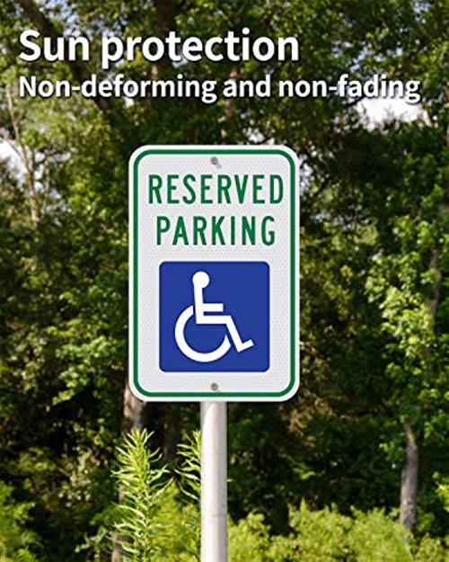 Handicap Parking Sign – 18 x 12 Inch Aluminum With ADA Assorted Colors