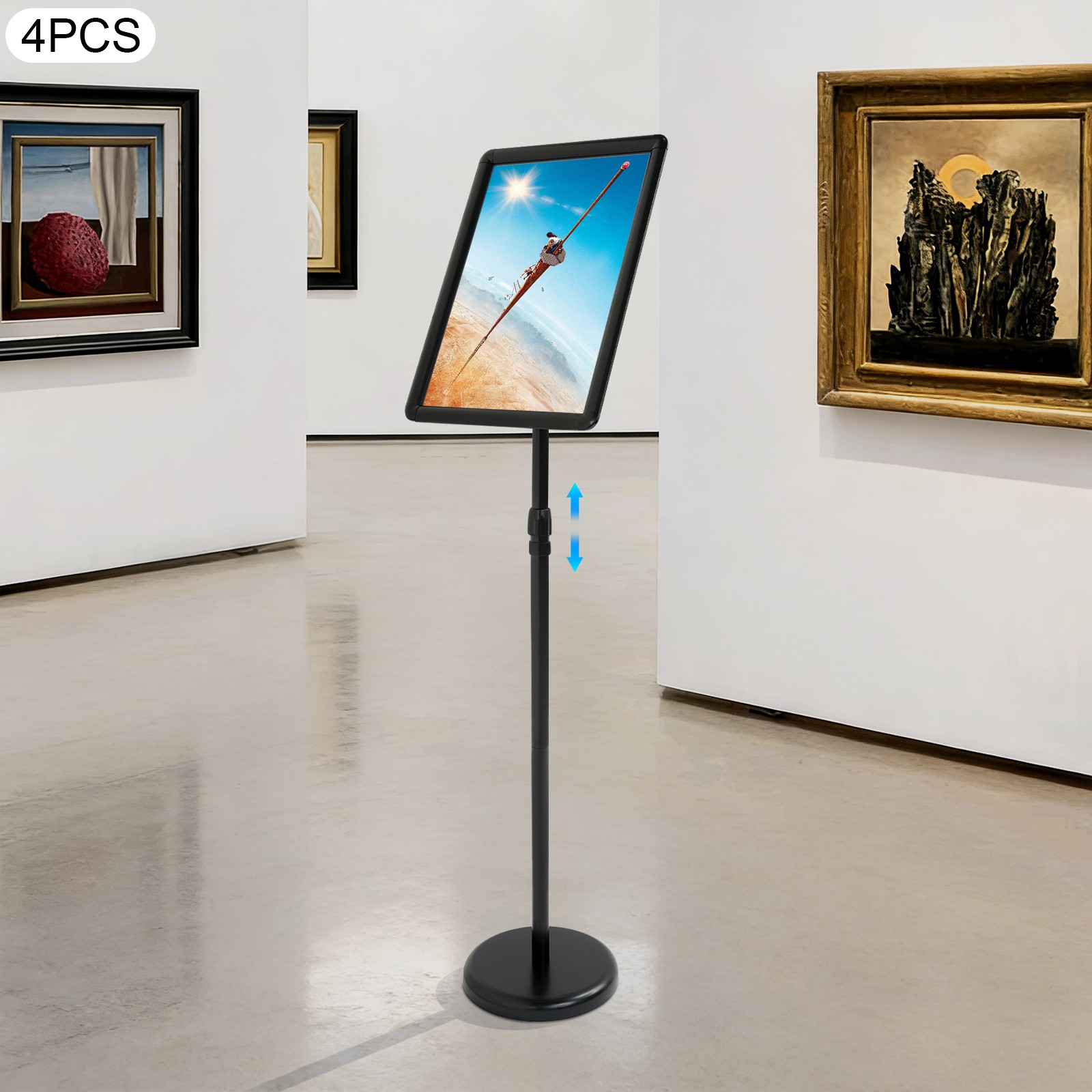 Advertising Display Stand Poster Stand Adjustable Floor Standing Sign Holder