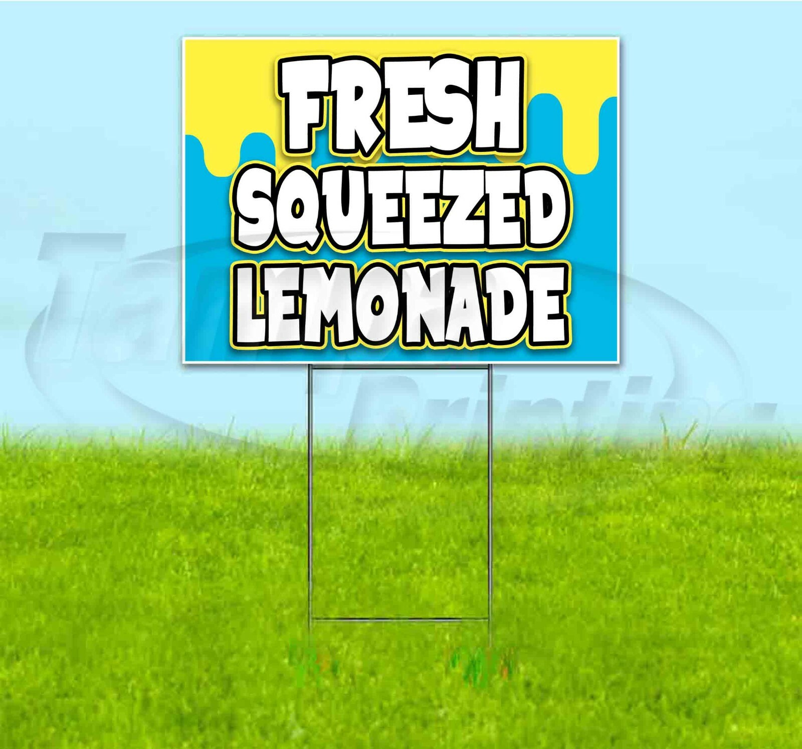 FRESH SQUEEZED LEMONADE 18×24 Yard Sign WITH STAKE Corrugated Bandit USA TREAT