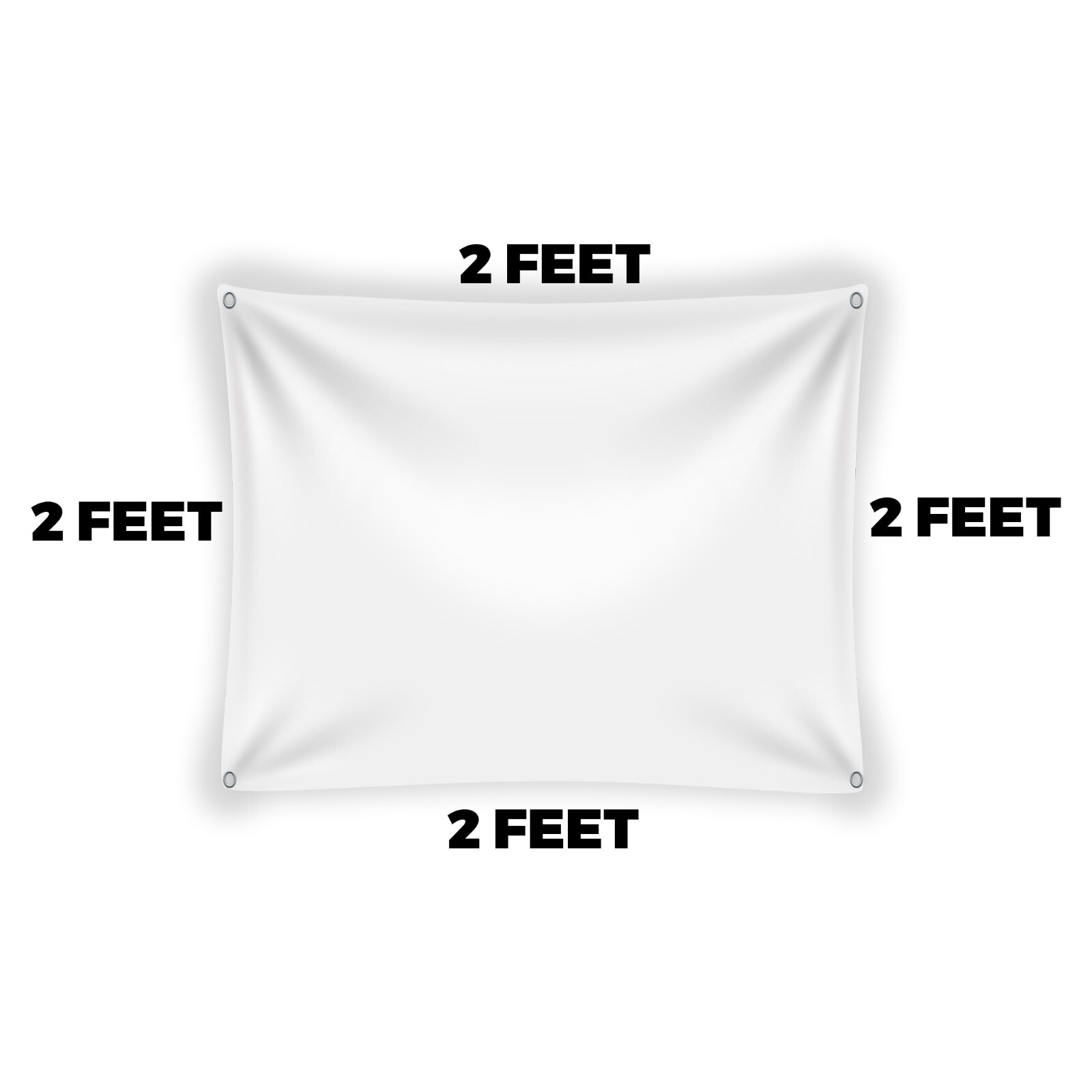 VictoryStore 2×2 Feet Blank Banner – 10oz Blank Vinyl Banner with Grommets