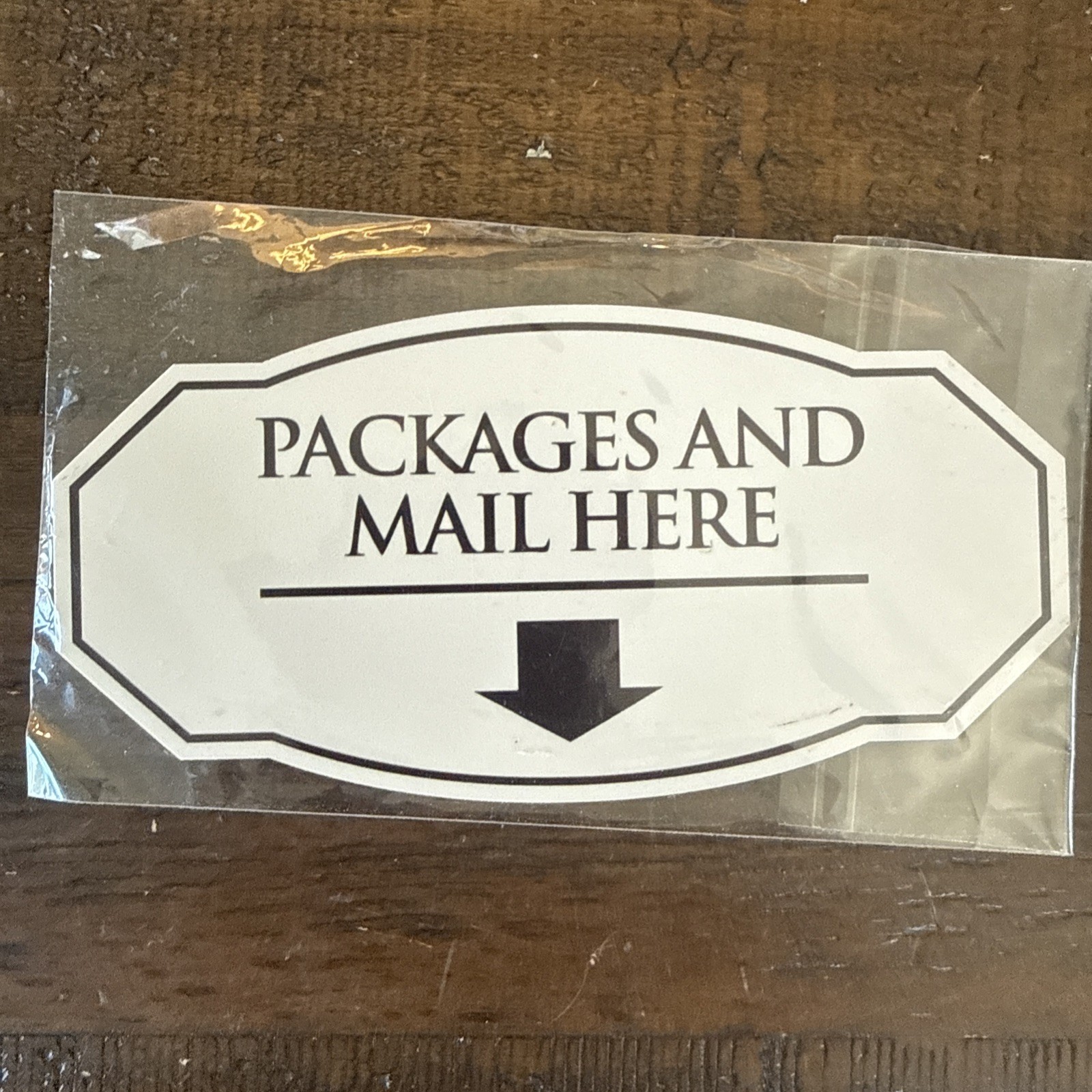 Victorian Packages and Mail here Durable Plastic Ivory Dark Brown 3″ X 6″