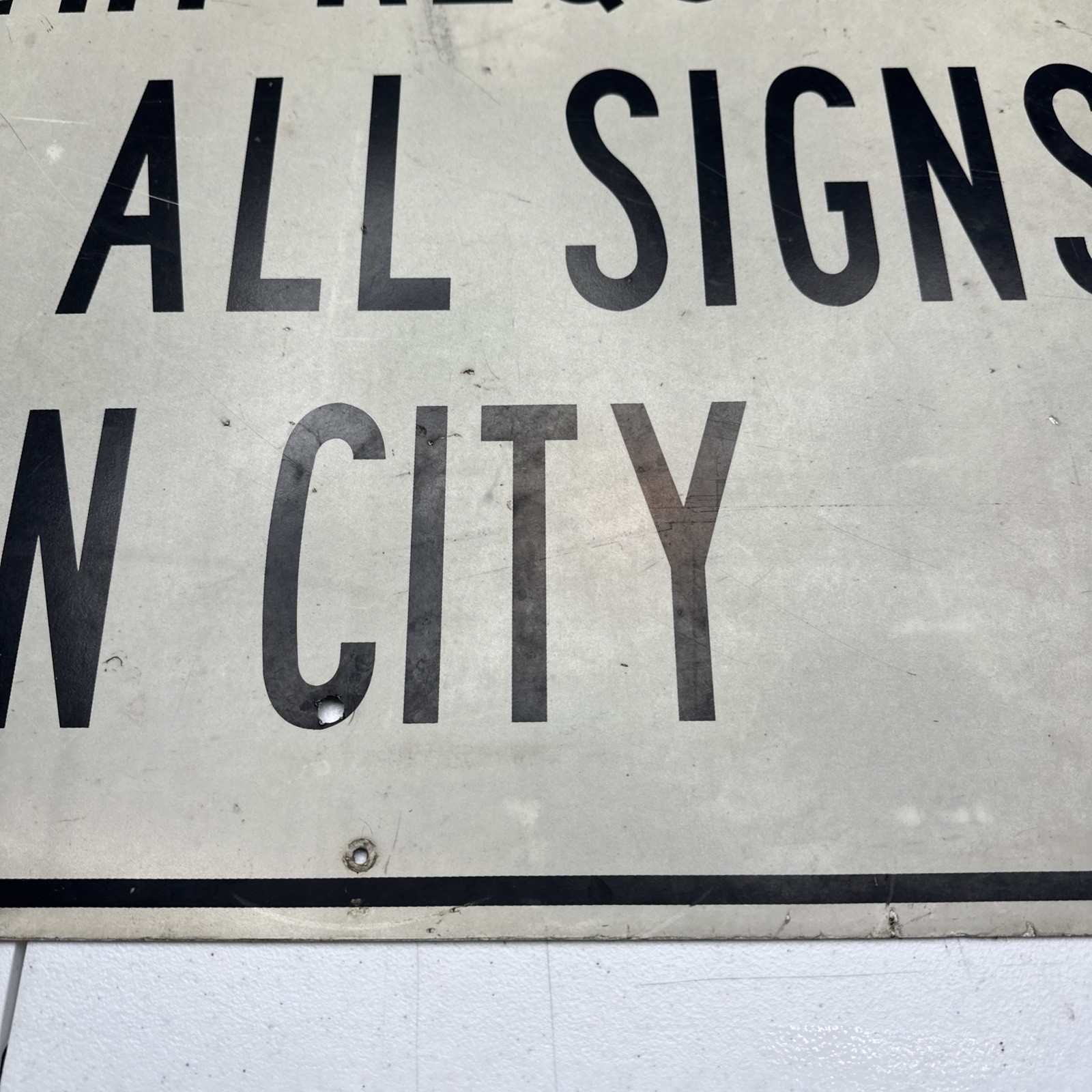 Permit Required For All Signs In City Aluminum Sign 24×30