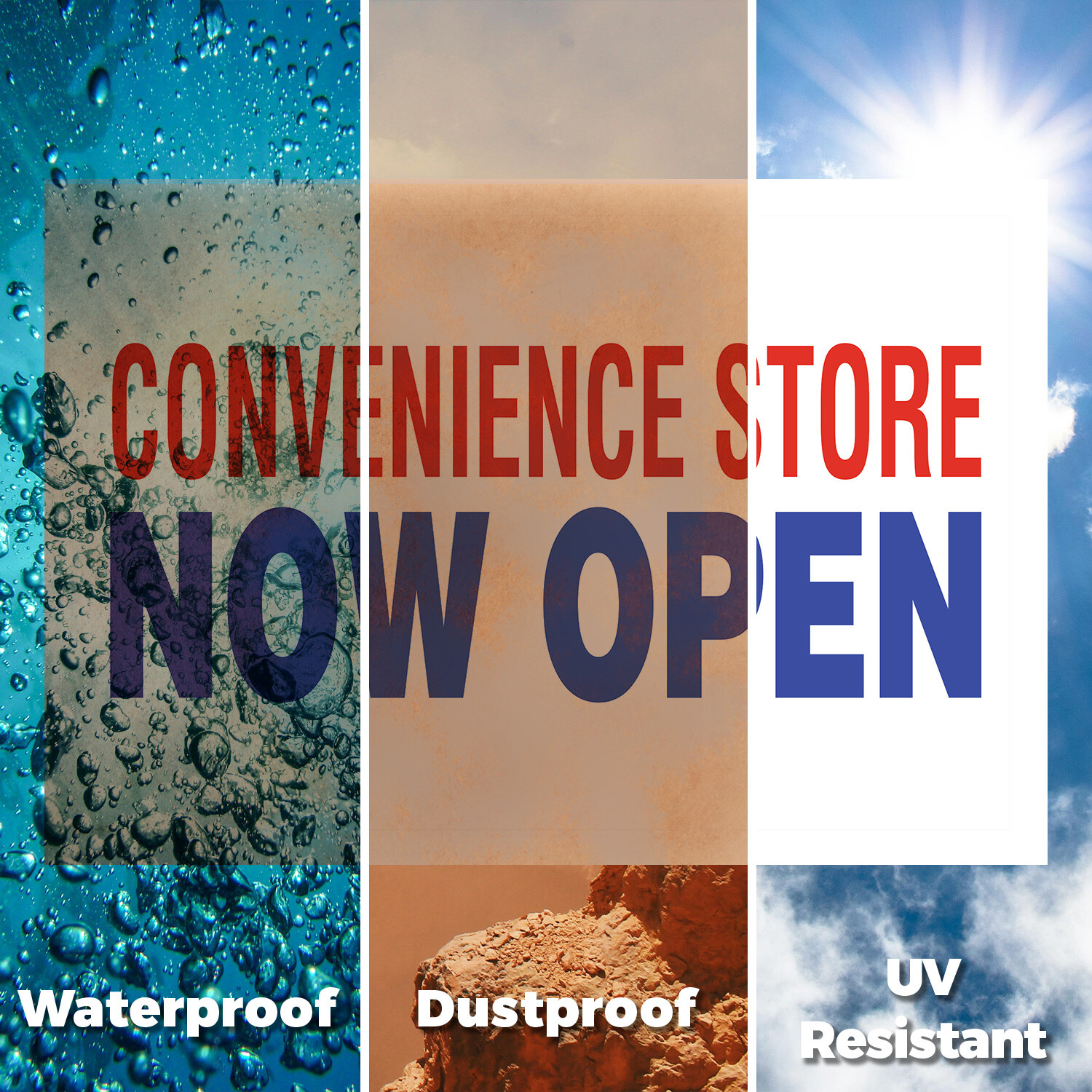Convenience Store Now Open Yard Sign Local Groceries, Quick Access, New Location