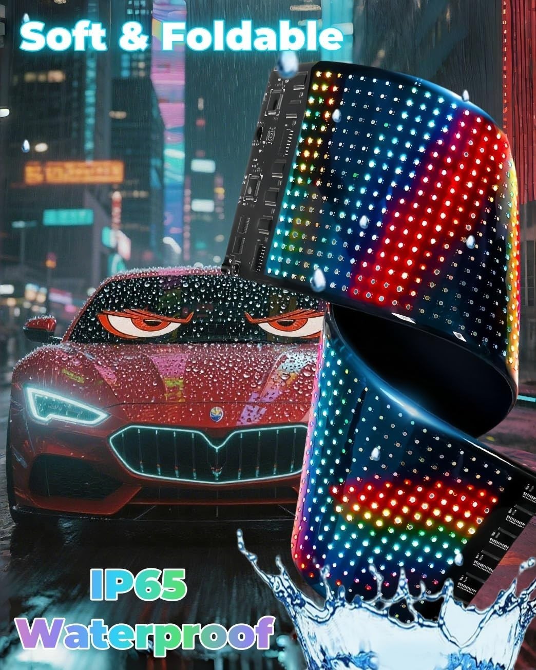 Customizable LED Eyes for Cars & Trucks – Ultra-Thin Dynamic Waterproof Design