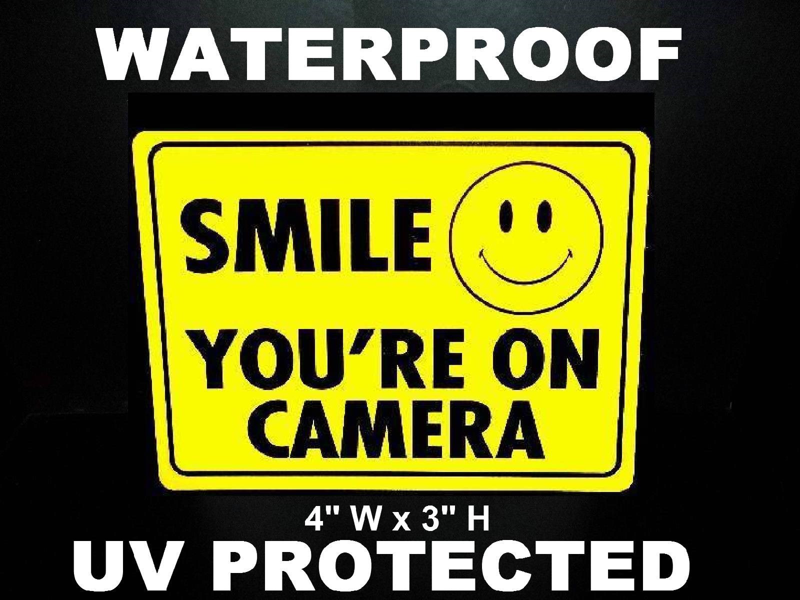 Home School Security Warning Sticker Decal Sign Smile Video Surveillance Cameras