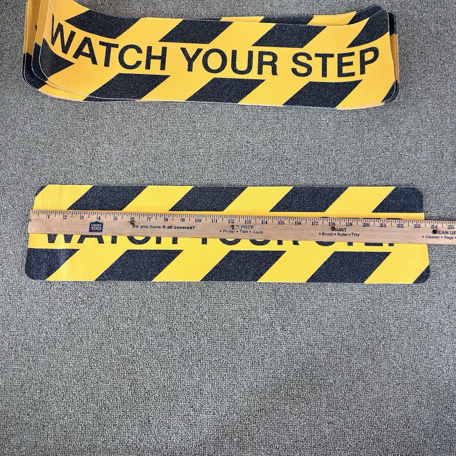8 Pk 6″ x 24″ Watch Your Step Floor Tape Anti Slip Warning Sign Adhesive Sticker