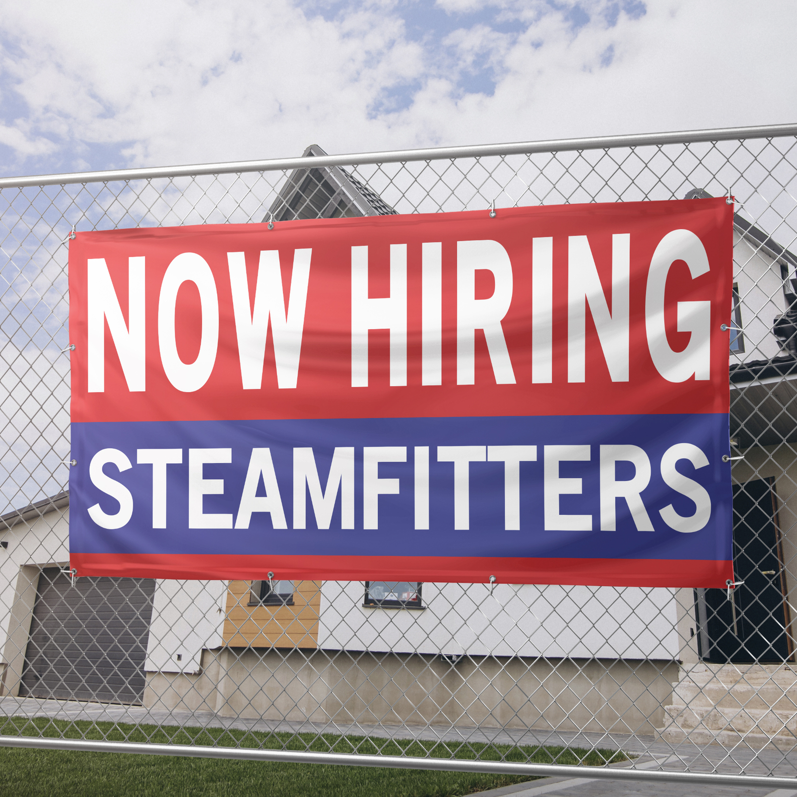 Now Hiring Steamfitters 13 oz Heavy Duty Vinyl Banner Jobs Available Pipefitter