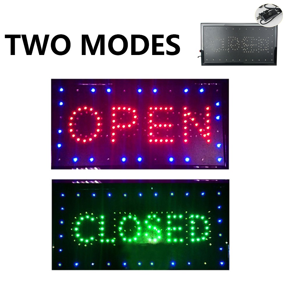 Large LED Open Sign Neon Light Bright Restaurant Bar Store Shop Hotel Business