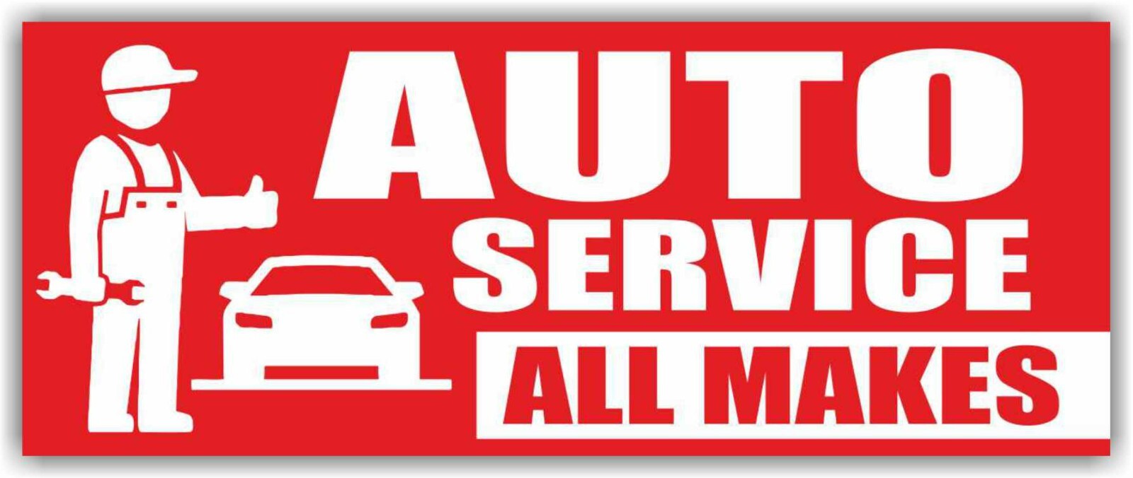 AUTO SERVICE Advertising Banner Vinyl Mesh Sign repair mechanic free estimates