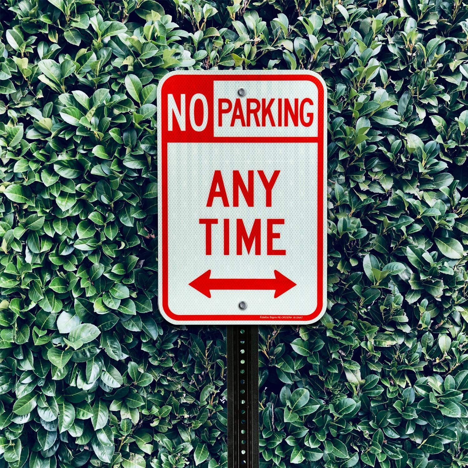 No Parking Anytime Sign with Arrows, No Parking Sign, 18 x 12 Inches Engineer…