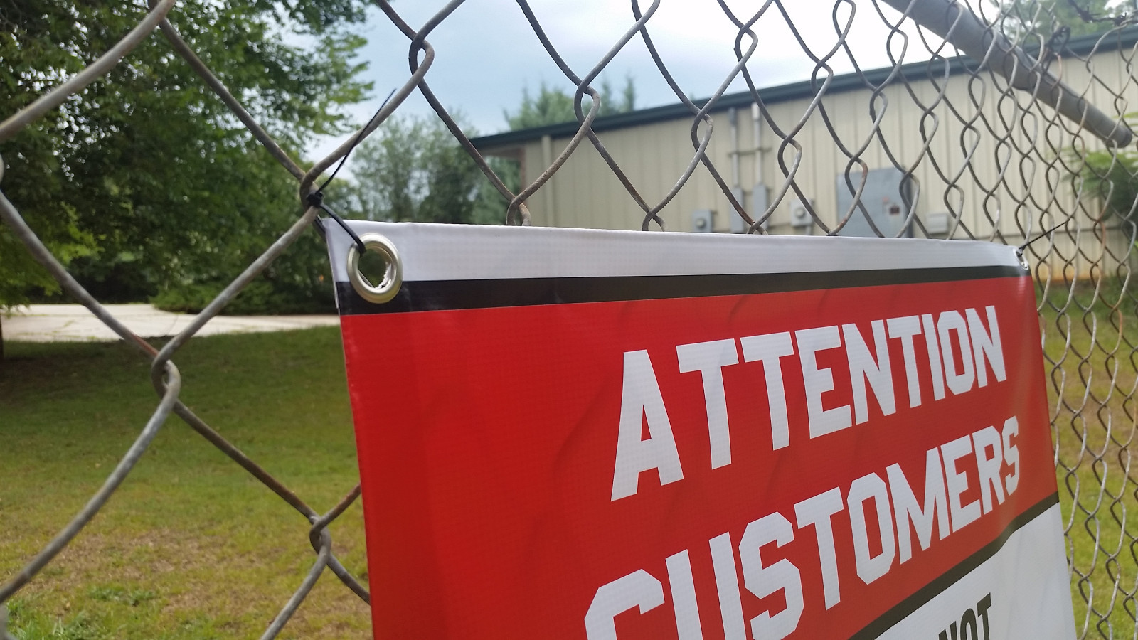 ATTENTION CUSTOMERS Disclaimer New Sign Tire Wheel Rims Auto Mechanic Shop Legal