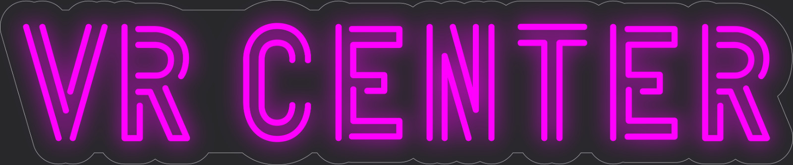 VR center Neon LED Sign Business Wall Decor Lighted Store Sign 36 x 7 in.