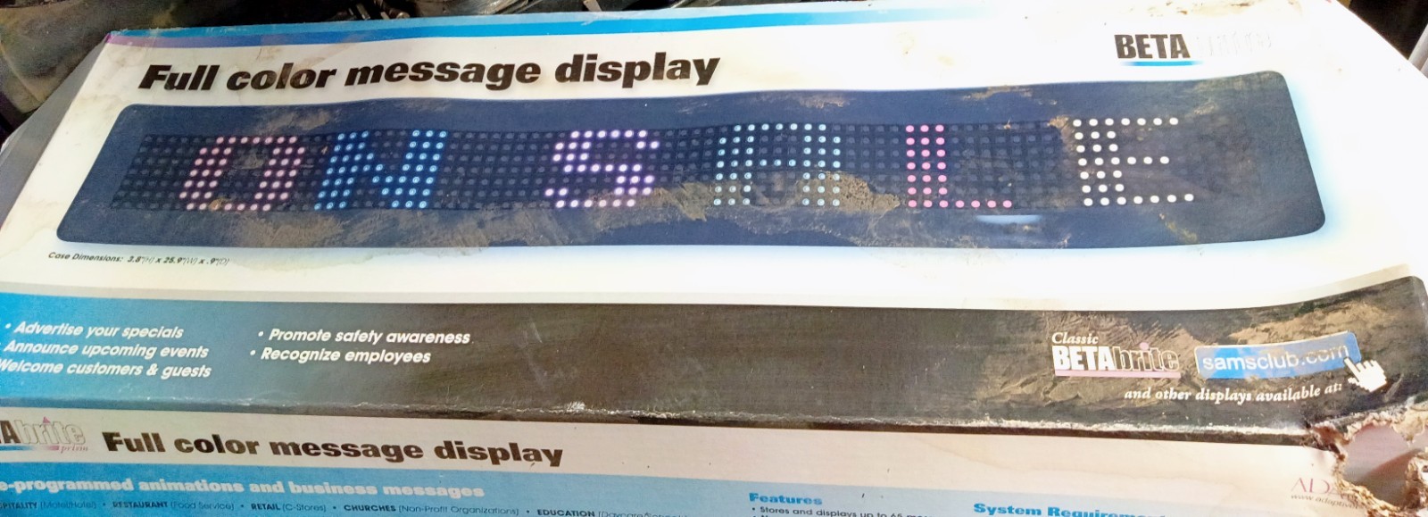 BETAbrite Prism Full Color LED Message Display Sign IR Remote, Fonts, Animations