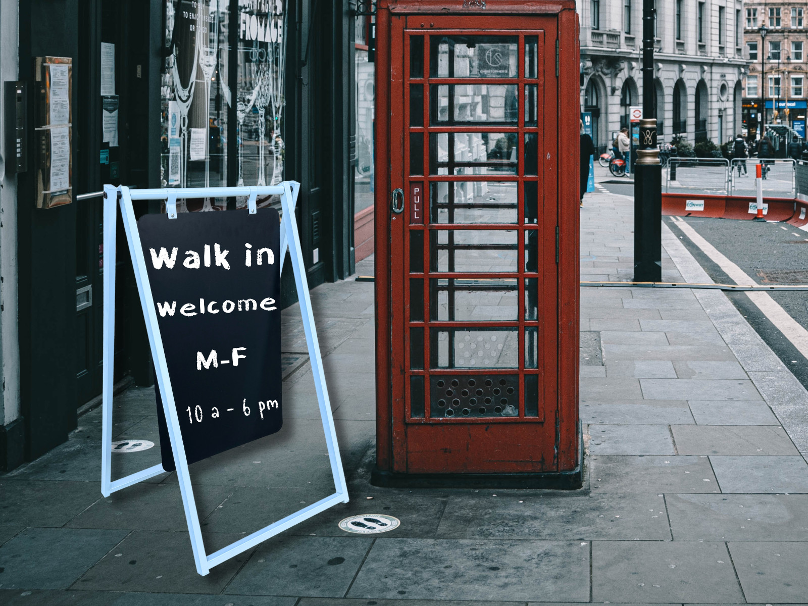 Modern Large Metal A Frame Magnetic Double Sided Chalkboard 24×38 Sidewalk Sign