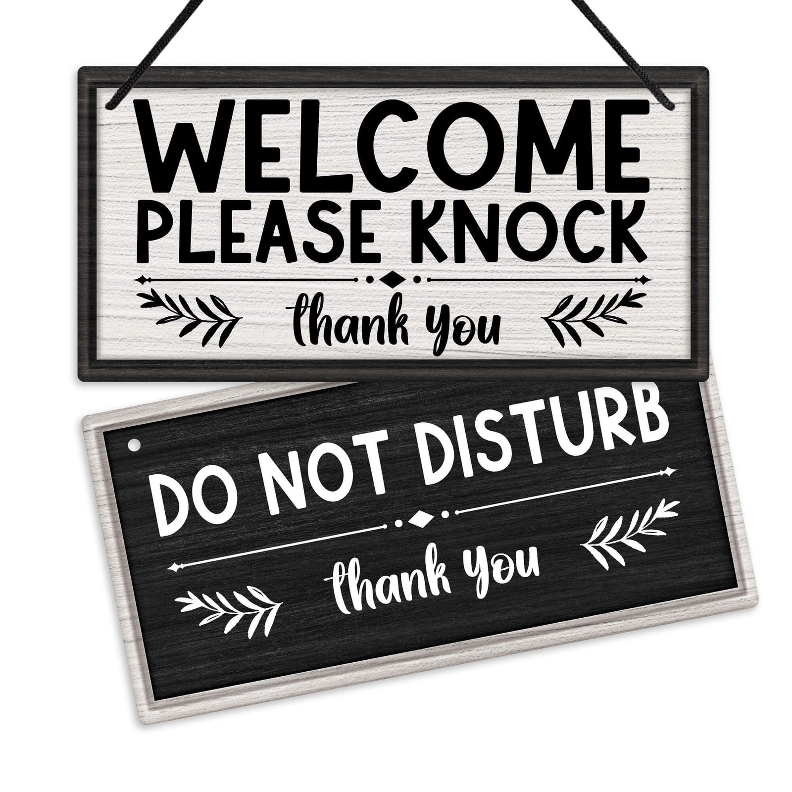 Welcome Please Knock Office Door Signs, PVC Do Not Disturb Door Hanger Sign, …