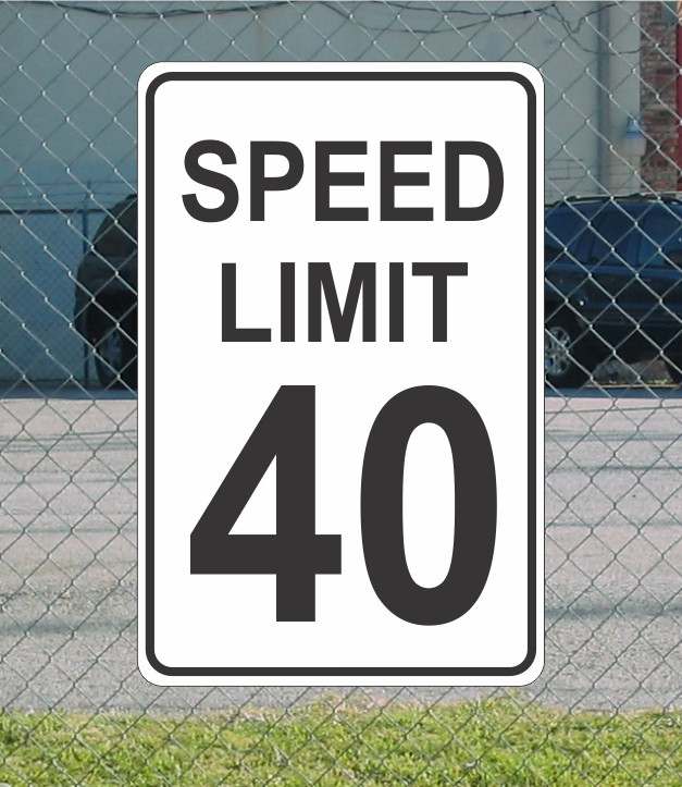Speed Limit 40 Metal Sign for Street Road Highway Parking Lot 12″x18″ mph